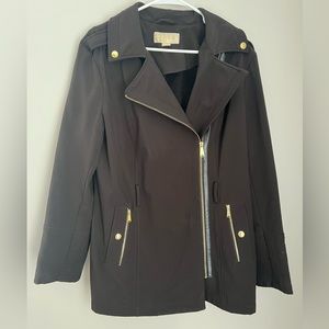 MICHAEL KORS Black Jacket with Gold Accents - Size L